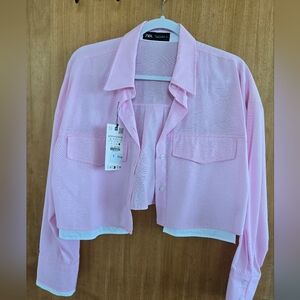 Pink Button-Up Shirt